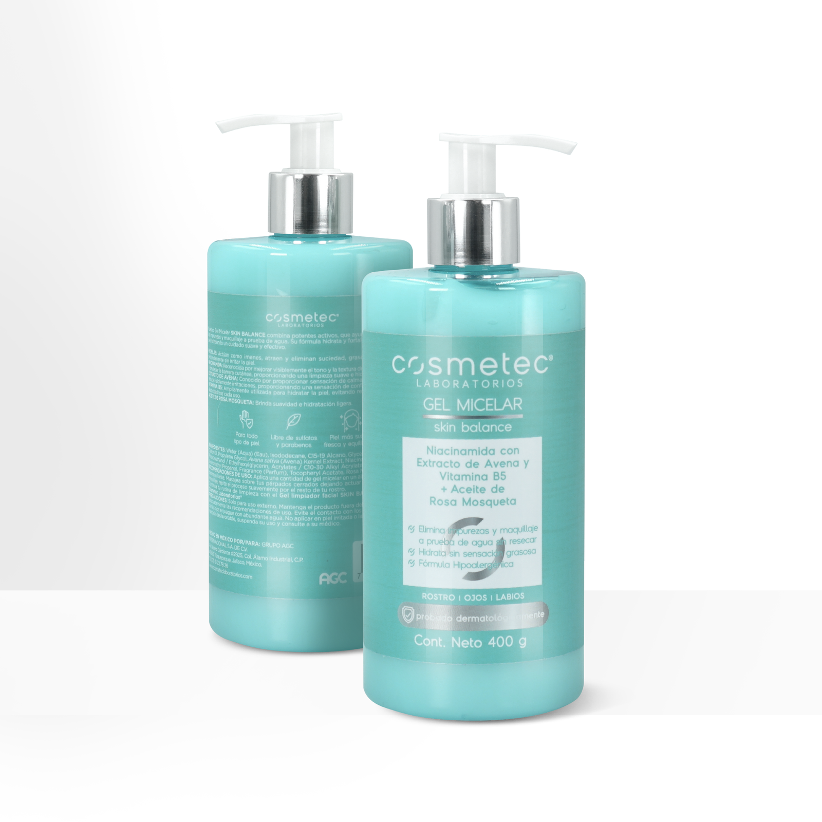 Presentación dúo del gel micelar