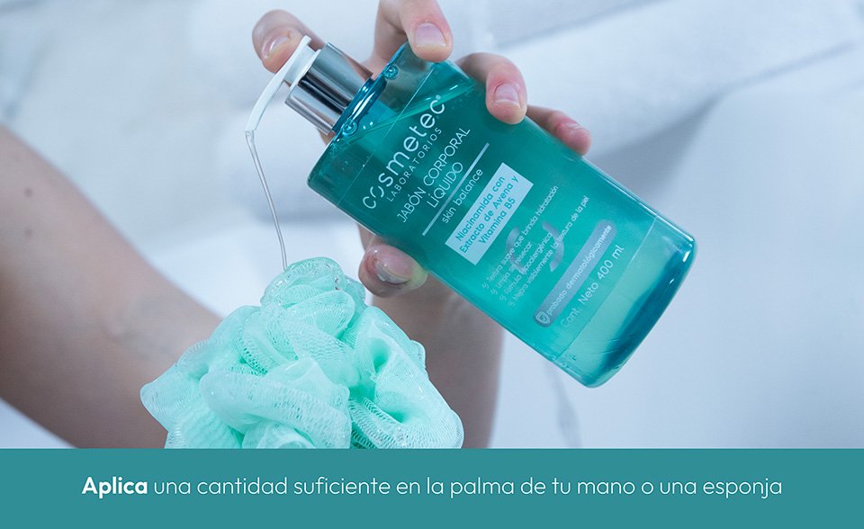 Uso de jabon corporal en la ducha